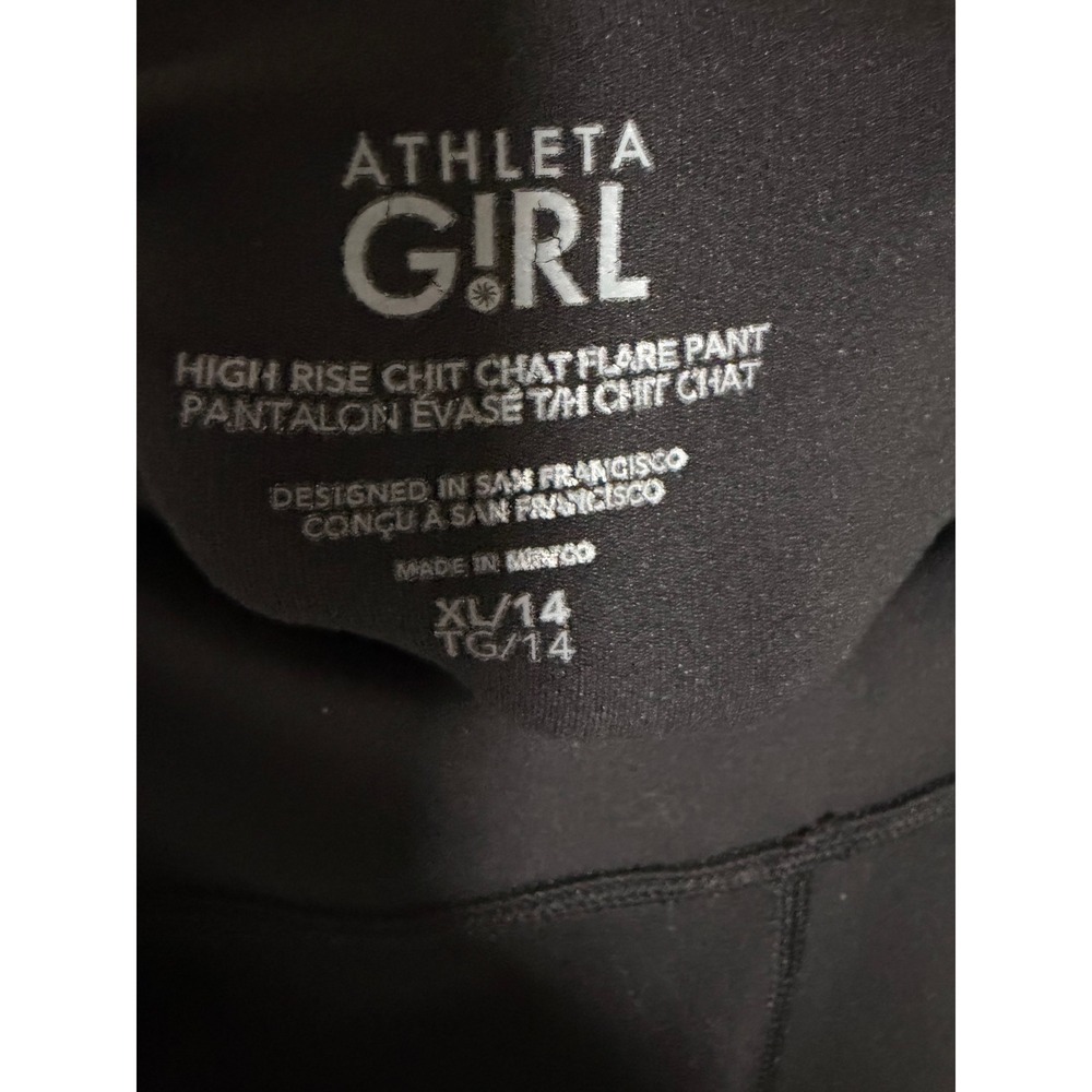 Athleta Girl High Rise Chit Chat Flare Pant Black Size XL/14 - Picture 2 of 4